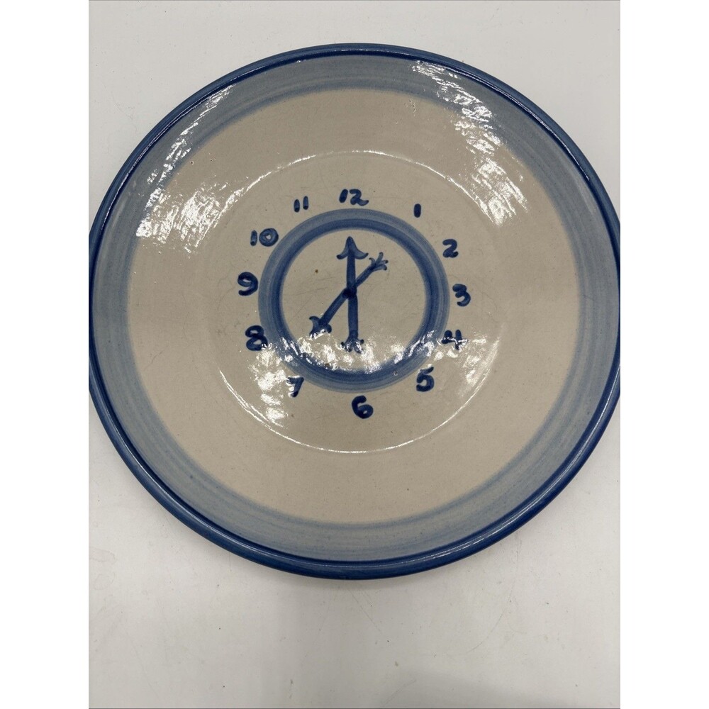 VINTAGE M. A. HADLEY HAND PAINTED CLOCK PATTERN SALAD PLATE 7.5"